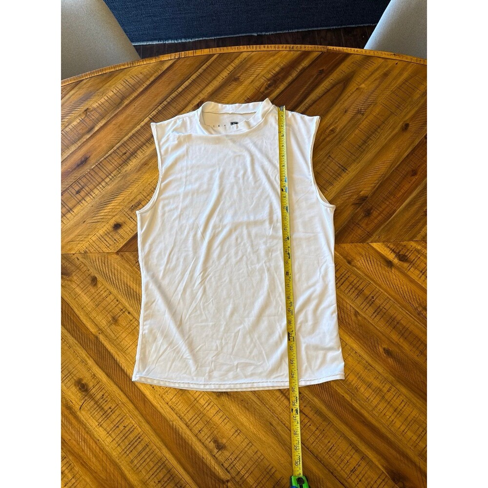Nike Golf White Sleeveless Mock Neck Compression Base Layer Shirt Size L - Picture 4 of 6